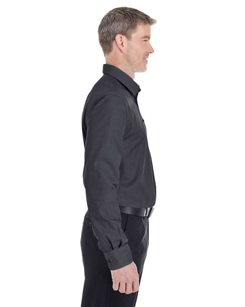 Men's Crown Collection® Royal Dobby Dress Shirt – On Model – Side