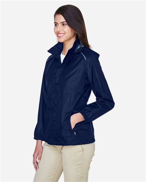 Women's Climate Seam-Sealed Lightweight Variegated Ripstop Jacket – On Model – Side