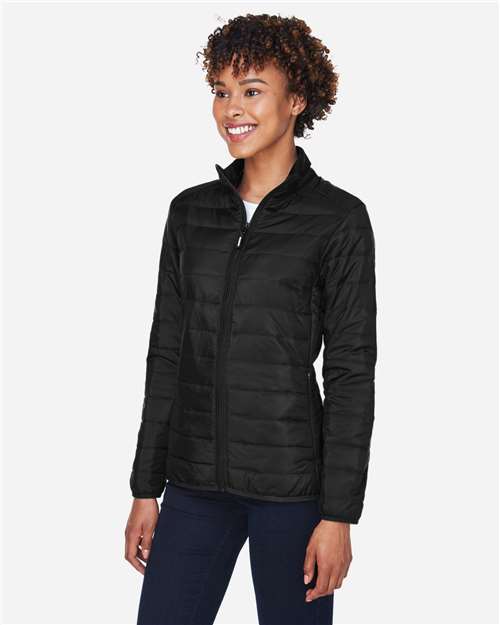Women's Prevail Packable Puffer Jacket – On Model – Side