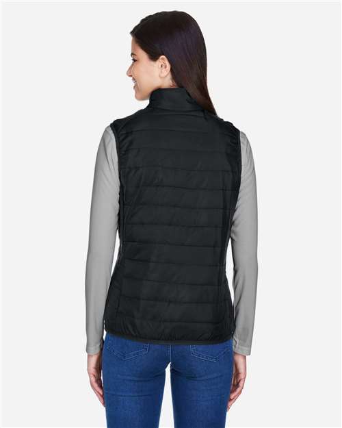 Women's Prevail Packable Puffer Vest – On Model – Back