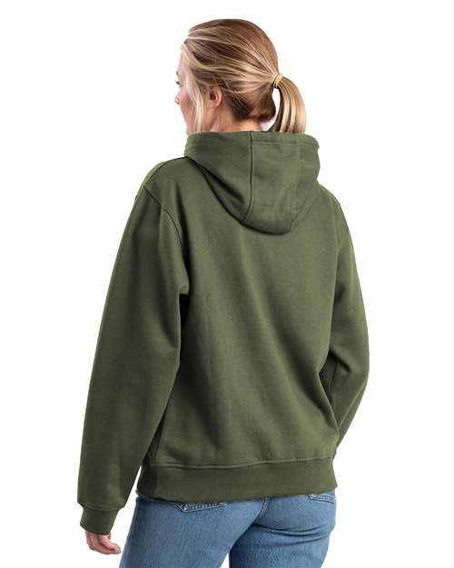 Women's Heritage Zippered Pocket Hooded Sweatshirt – On Model – Back