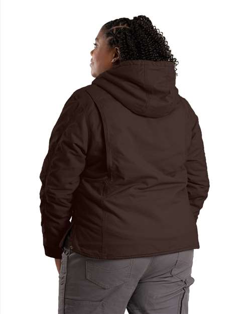 Women's Softstone Hooded Coat – On Model – Back