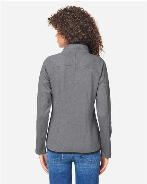Women's Venture Heathered Stripe Full-Zip Jacket – On Model – Back
