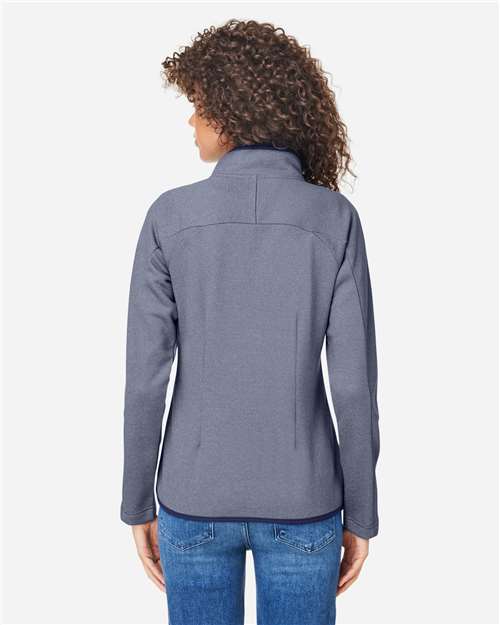 Women's Venture Heathered Stripe Full-Zip Jacket – On Model – Back