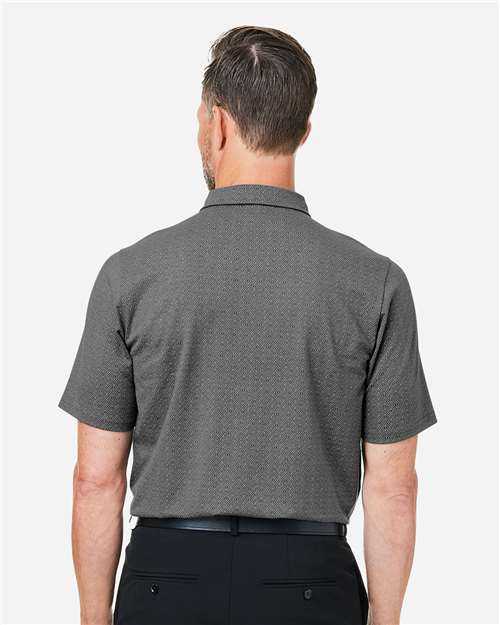 Men's Crownlux Performance® Geo Polo – On Model – Back