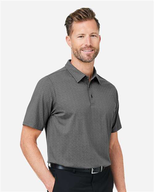 Men's Crownlux Performance® Geo Polo – On Model – Side