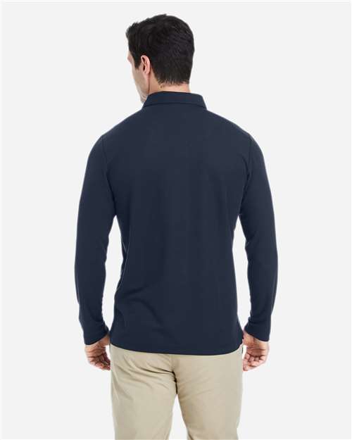 Men's Fusion ChromaSoft™ Long Sleeve Pique Polo – On Model – Back