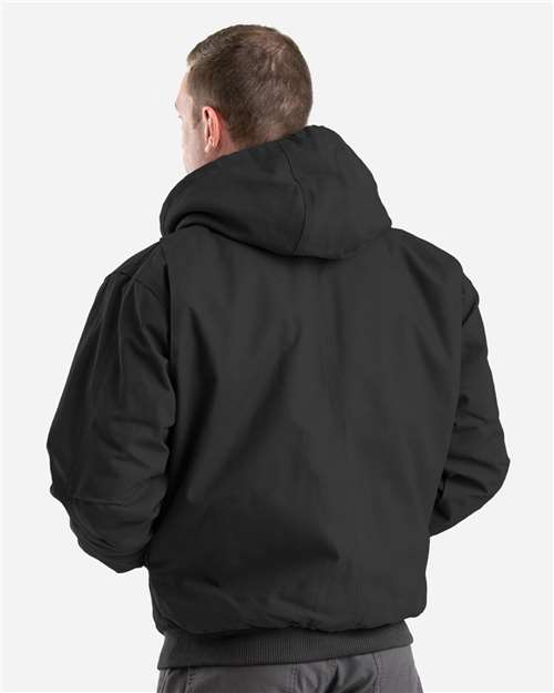 Men's Tall Highland Washed Cotton Duck Hooded Jacket – On Model – Back