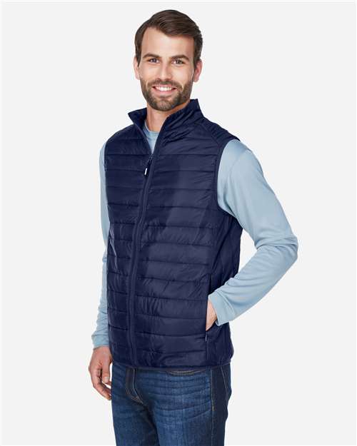 Men's Prevail Packable Puffer Vest – On Model – Side