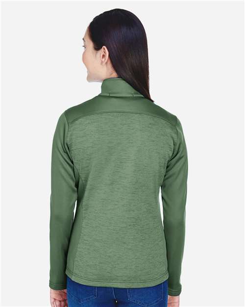 Women's Newbury Colorblock Mélange Fleece Full-Zip Jacket – On Model – Back