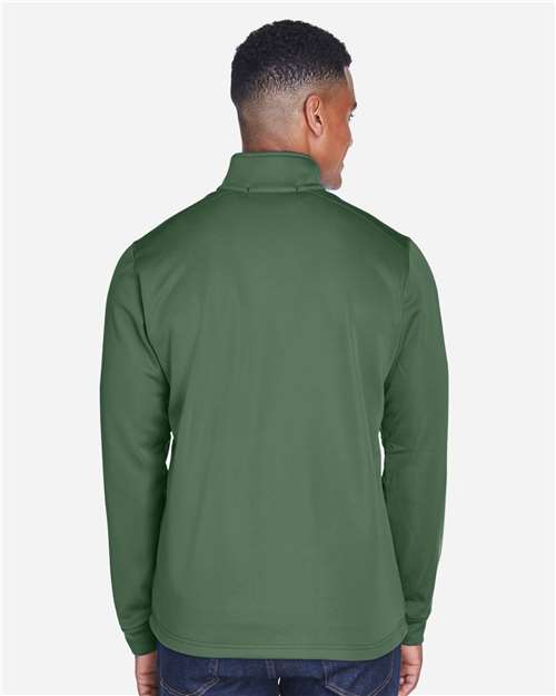 Men's Newbury Colorblock Mélange Fleece Full-Zip jacket – On Model – Back