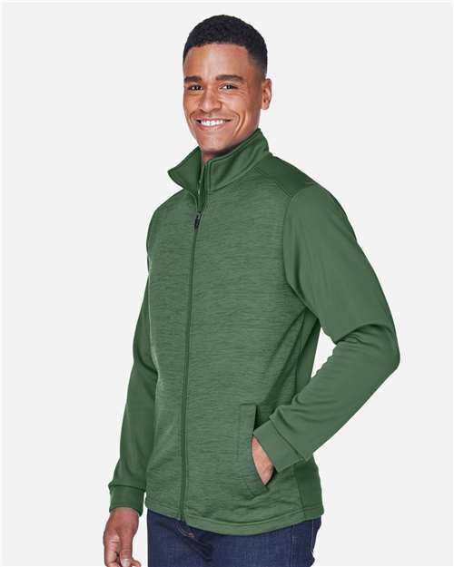 Men's Newbury Colorblock Mélange Fleece Full-Zip jacket – On Model – Side