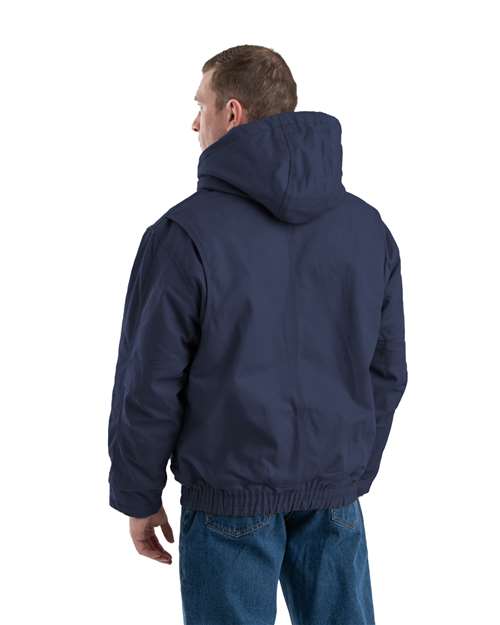 Men's Flame-Resistant Hooded Jacket – On Model – Back