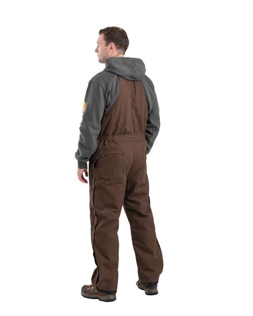 Men's Heartland Insulated Washed Duck Bib Overall – On Model – Back