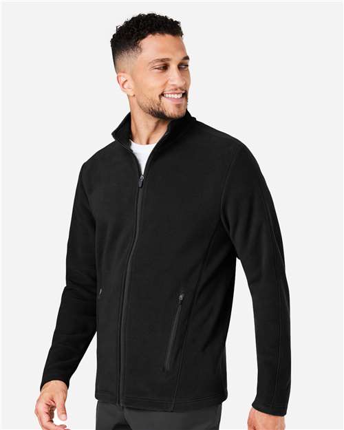 Men's CrownLux Performance® Fleece Full-Zip Jacket – On Model – Side