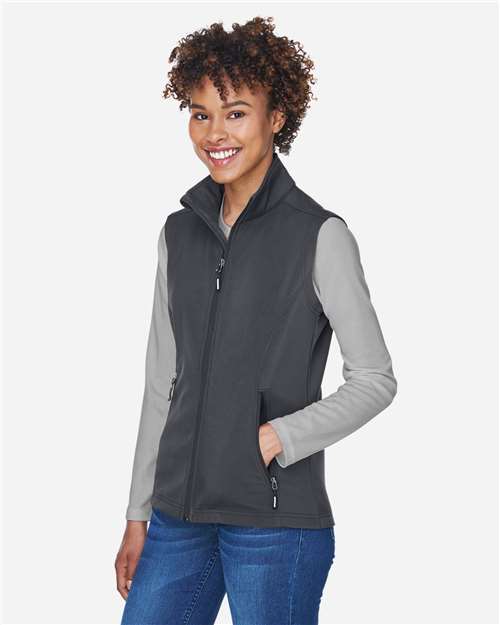 Women's Cruise Two-Layer Fleece Bonded Soft Shell Vest – On Model – Side