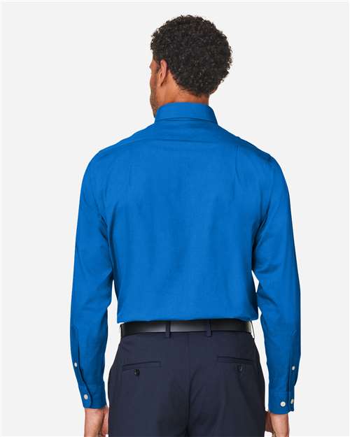 Men's CrownLux Performance® Spencer Poplin Dress Shirt – On Model – Back