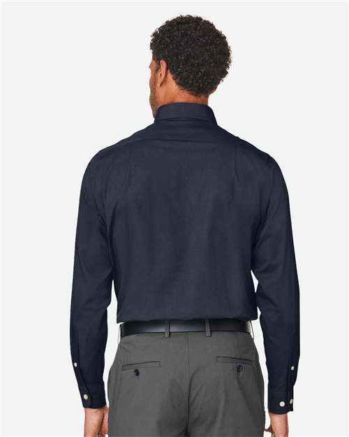 Men's CrownLux Performance® Spencer Poplin Dress Shirt – On Model – Back