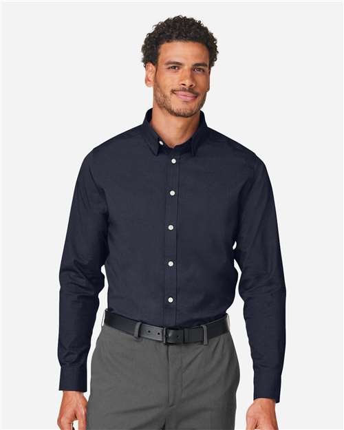 Men's CrownLux Performance® Spencer Poplin Dress Shirt – On Model