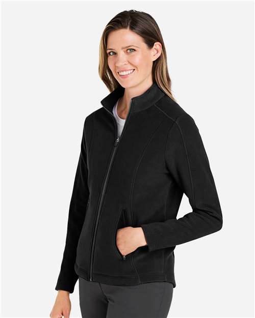 Women's CrownLux Performance® Fleece Full-Zip Jacket – On Model – Side
