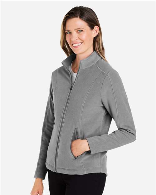 Women's CrownLux Performance® Fleece Full-Zip Jacket – On Model – Side