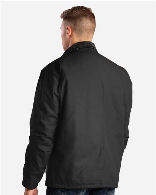 Men's Tall Heritage Cotton Duck Chore Jacket – On Model – Back