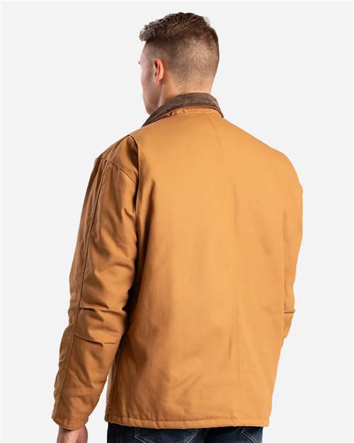 Men's Tall Heritage Cotton Duck Chore Jacket – On Model – Back