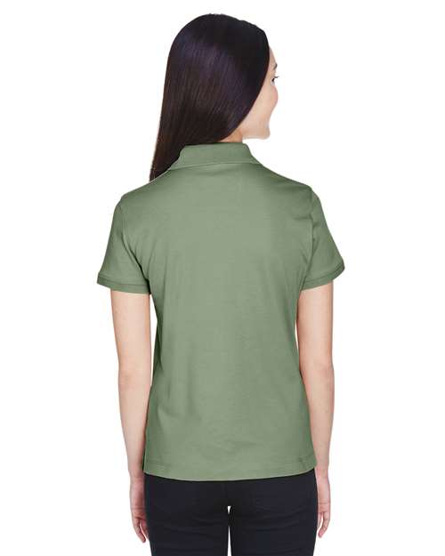 Women's Perfect Pima Interlock Polo – On Model – Back