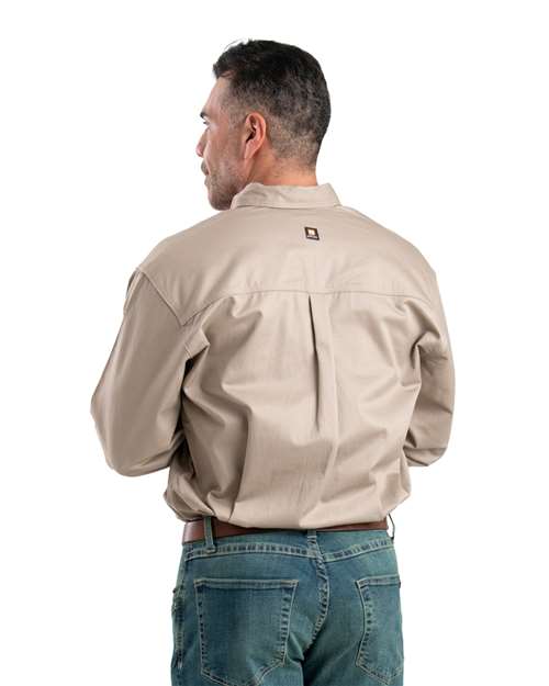 Men's Flame-Resistant Button-Down Work Shirt – On Model – Back