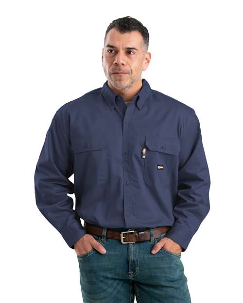 Men's Flame-Resistant Button-Down Work Shirt – On Model