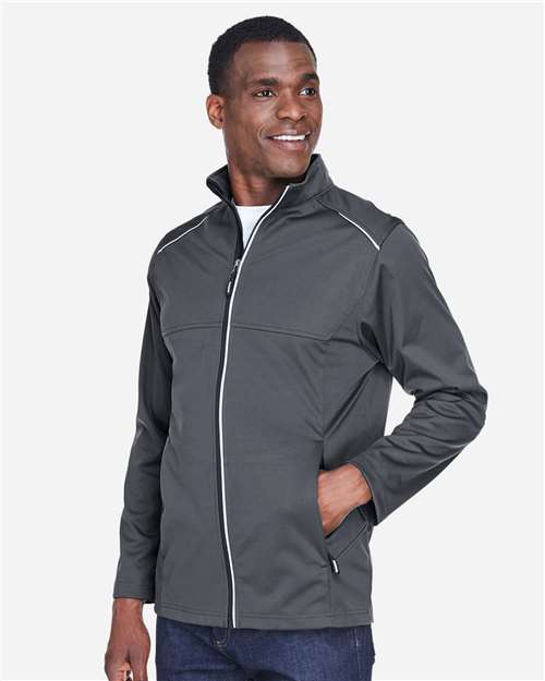 Men's Tall Techno Lite Three-Layer Knit Tech-Shell – On Model – Side