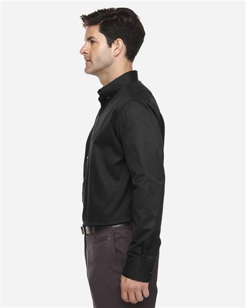 Men's Tall Operate Twill Dress Shirt – On Model – Side