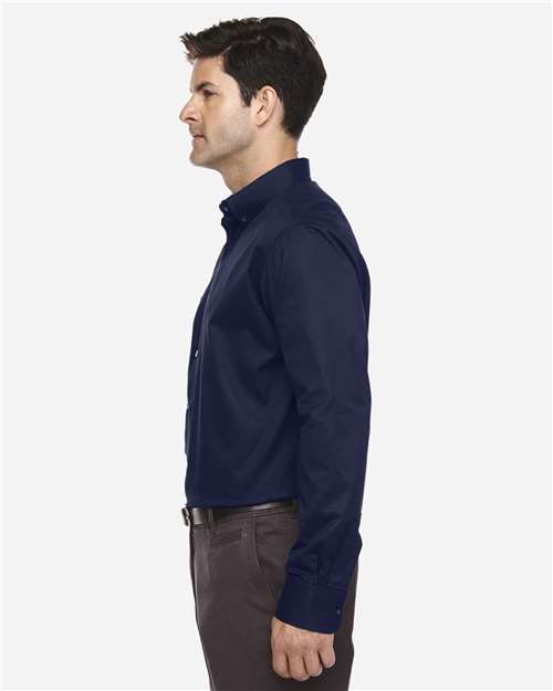 Men's Tall Operate Twill Dress Shirt – On Model – Side