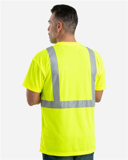 Men's Hi-Vis Class 2 Performance Pocket T-Shirt – On Model – Back