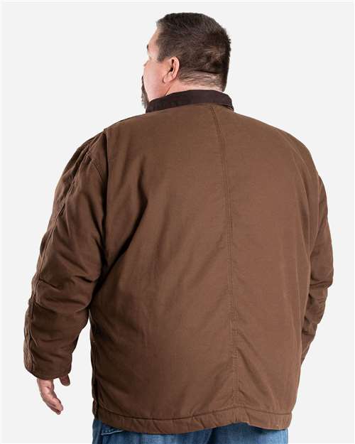 Men's Tall Highland Washed Chore Coat – On Model – Back