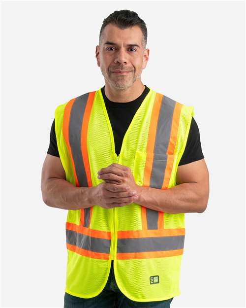 Men's Hi-Vis Class 2 Multi-Color Vest – On Model – Side