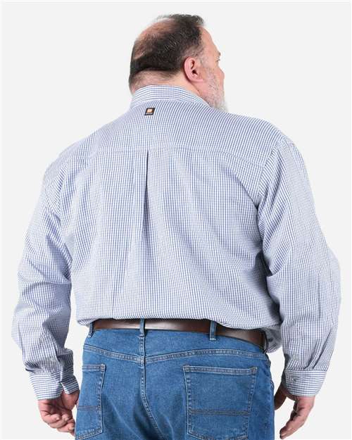 Men's Tall Flame-Resistant Down Plaid Work Shirt – On Model – Back
