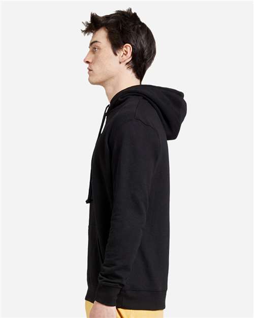 Unisex French Terry Hoodie Sweatshirt – On Model – Side