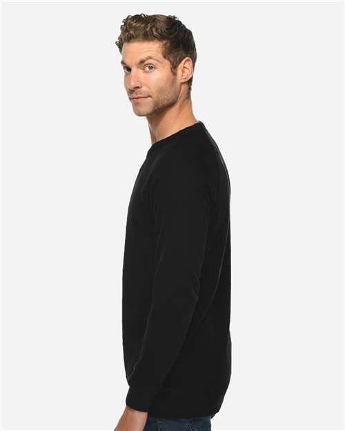 Unisex French Terry Crewneck Sweatshirt – On Model – Side