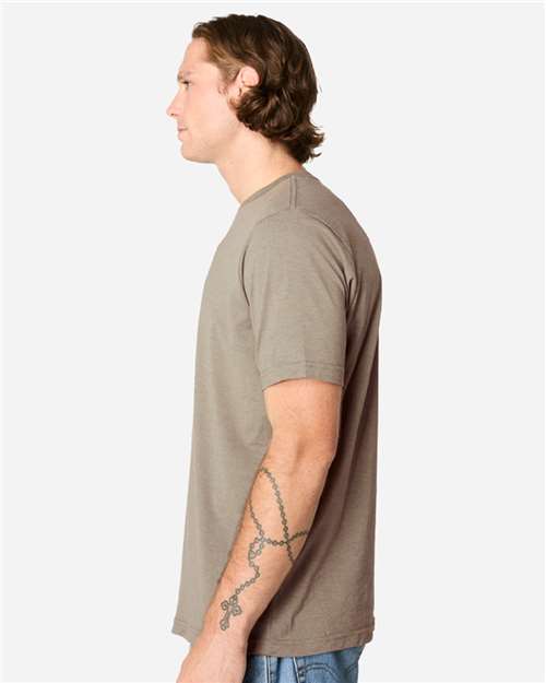Unisex Deluxe CVC Tee – On Model – Side