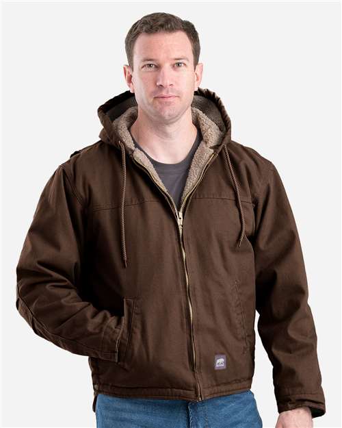 Men's Heartland Washed Duck Hooded Work Coat