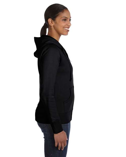 Women's Full-Zip Hooded Sweatshirt – On Model – Side