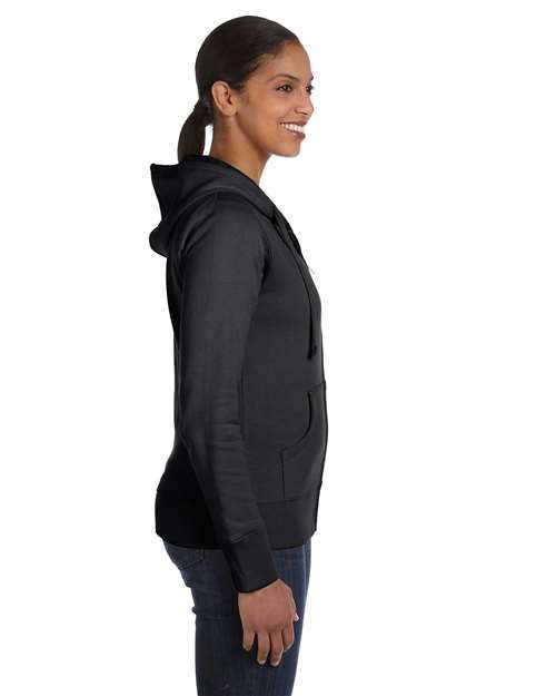 Women's Full-Zip Hooded Sweatshirt – On Model – Side