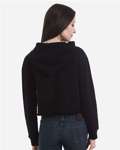 Women's Cropped Hoodie Sweatshirt – On Model – Back