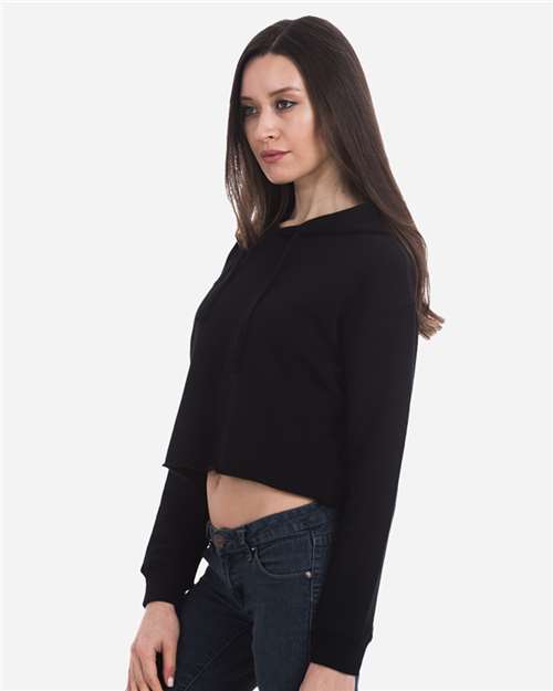 Women's Cropped Hoodie Sweatshirt – On Model – Side