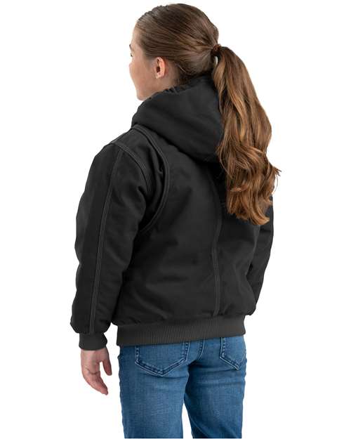 Youth Highland Softstone Duck Hooded Jacket – On Model – Back