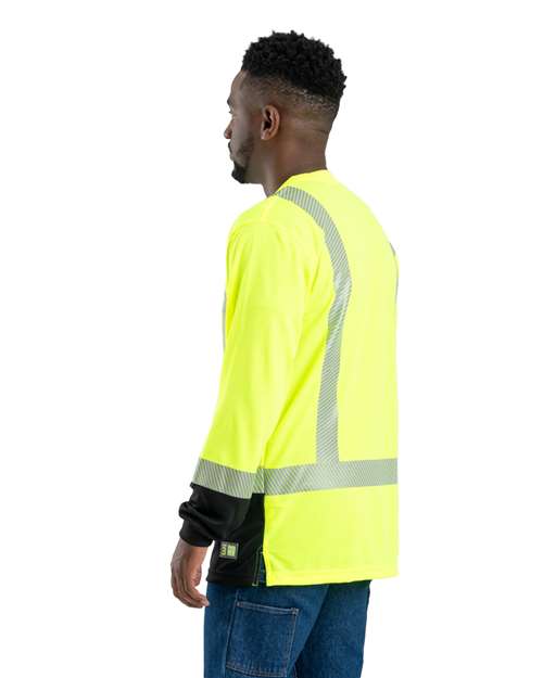 Men's Hi-Vis Class 3 Color Blocked T-Shirt – On Model – Back