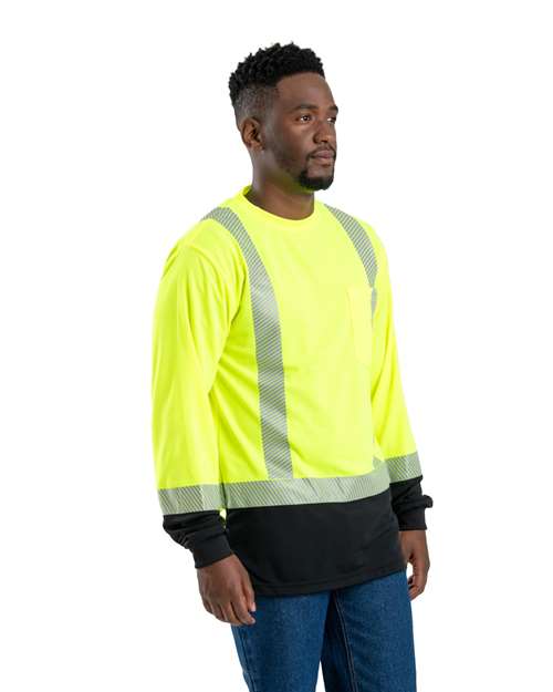 Men's Hi-Vis Class 3 Color Blocked T-Shirt – On Model – Side