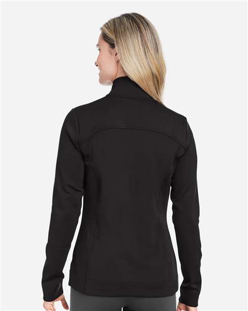 Women's Wells Tech Quarter-Zip Pullover – On Model – Back