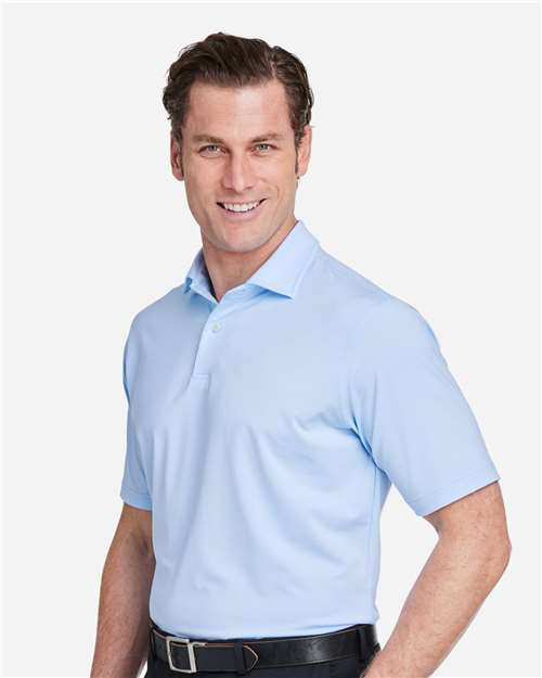 Men's USA Made Mini Stripe Tech Polo – On Model – Side